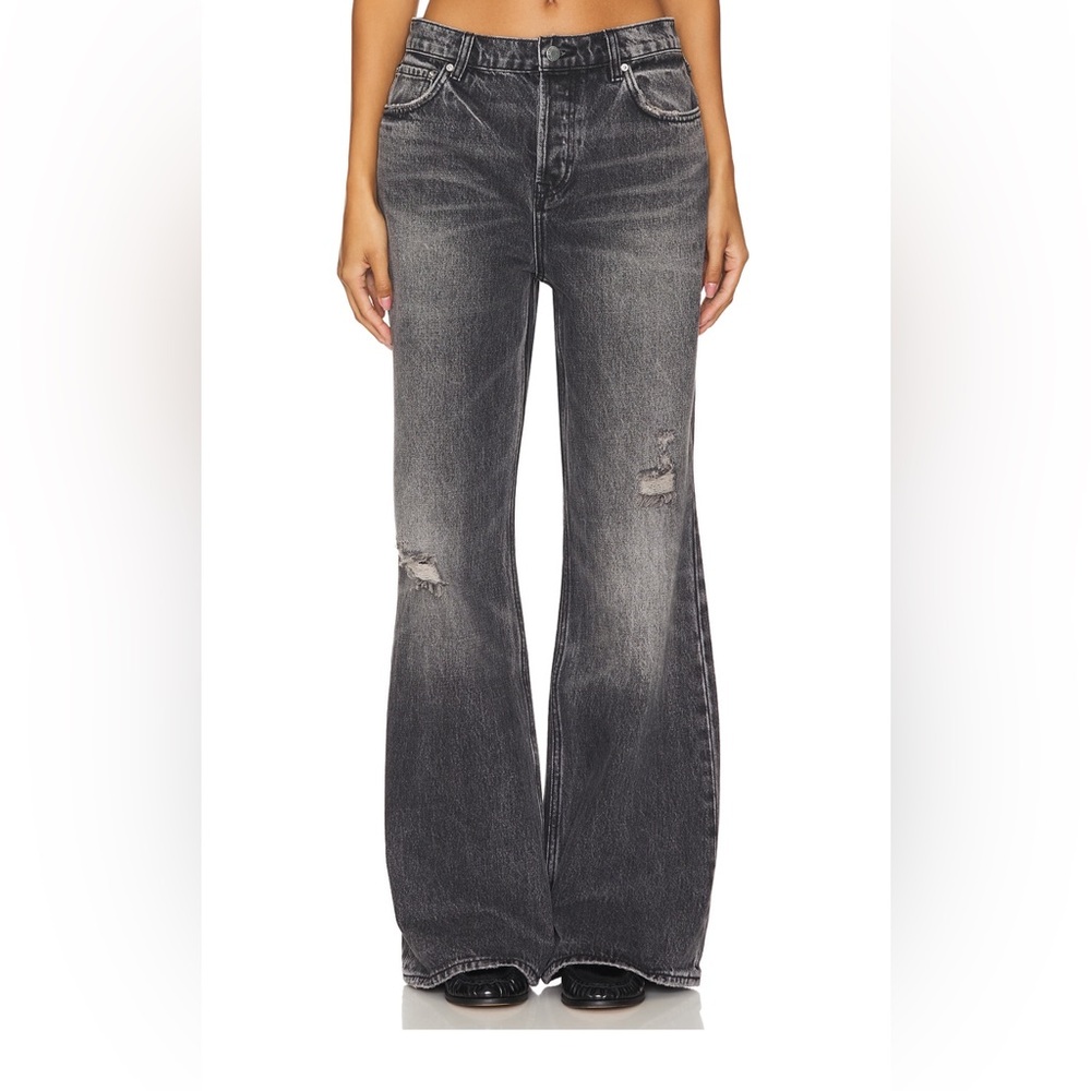 GRLFRND Low Rise Relaxed Flare Jeans
